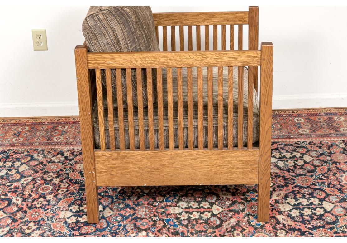 Stickley Mission Style Oak Armchair For Sale 7