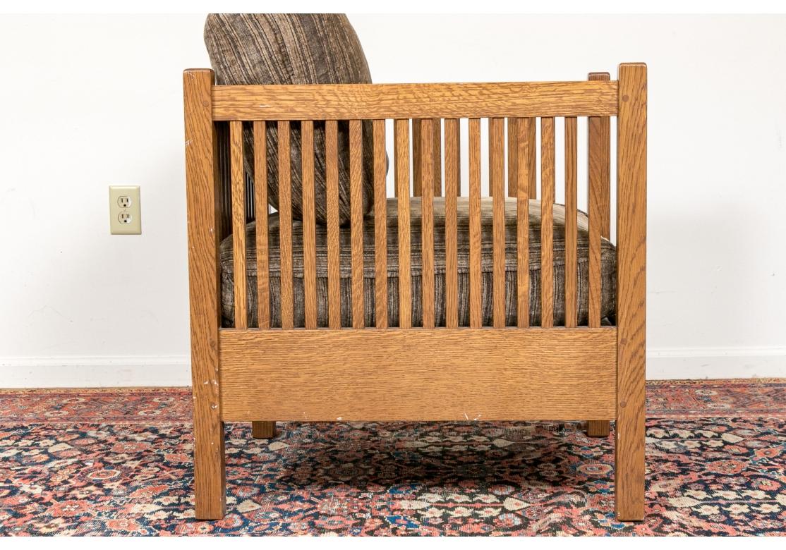 Stickley Mission Style Oak Armchair For Sale 8