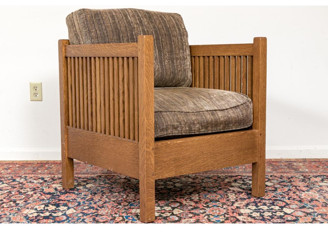 Stickley Mission Style Oak Armchair For Sale 10
