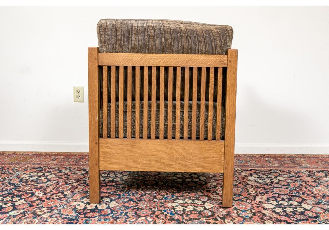 Stickley Mission Style Oak Armchair For Sale 11