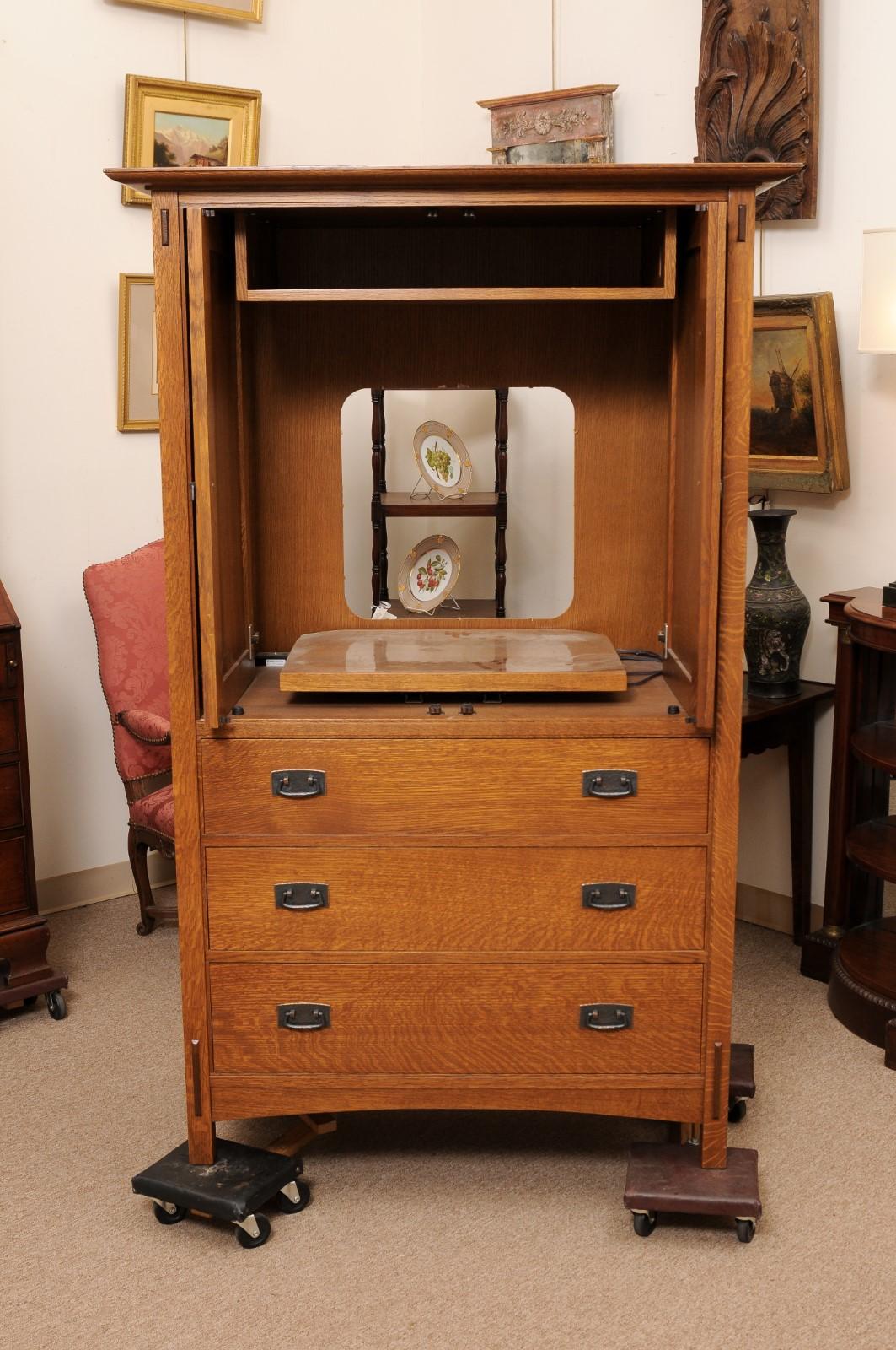 Stickley Mission Style Oak Armoire / Wardrobe 2