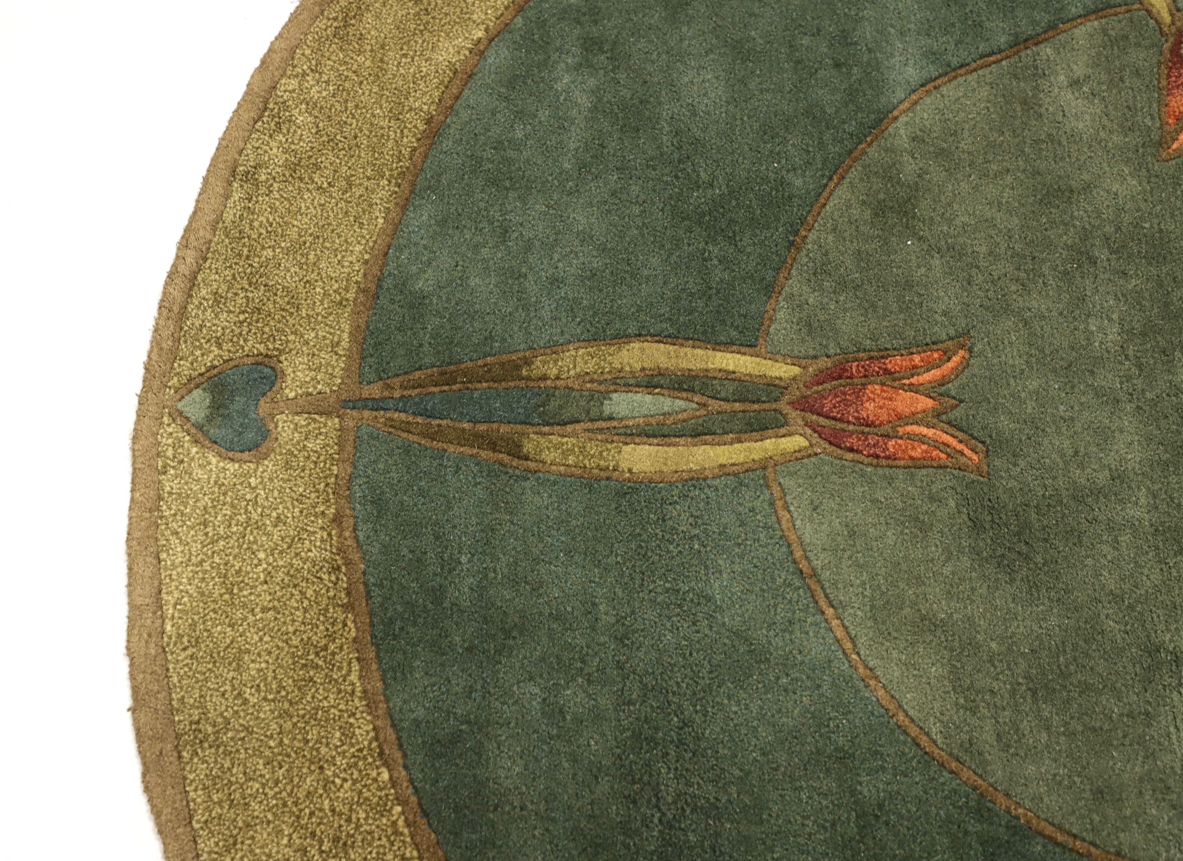 STICKLEY "Monterey Mist" Nepalese HandKnotted 6' Round Area Rug at