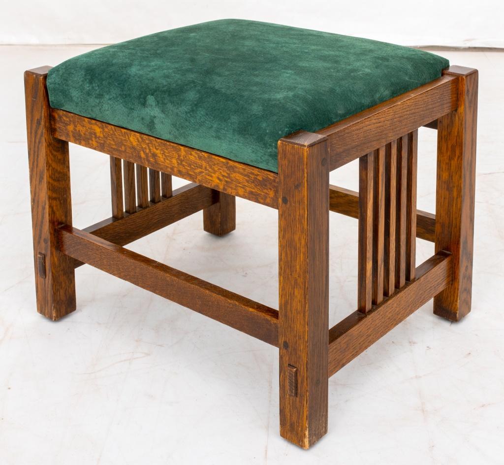 stickley chair and ottoman