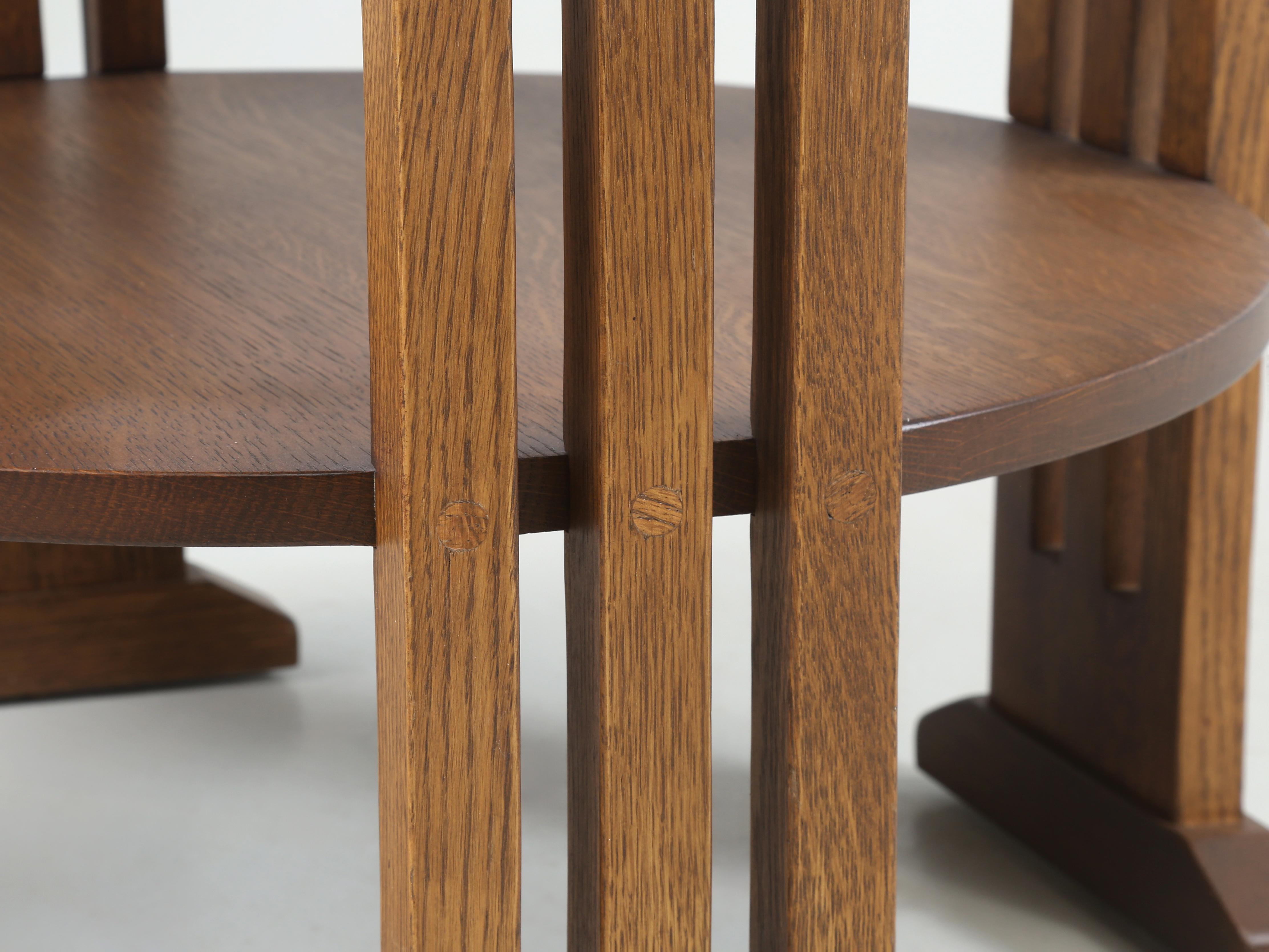Stickley re-issue of their c1904 Occasional Mission Table or End Table in Oak. For Sale 5