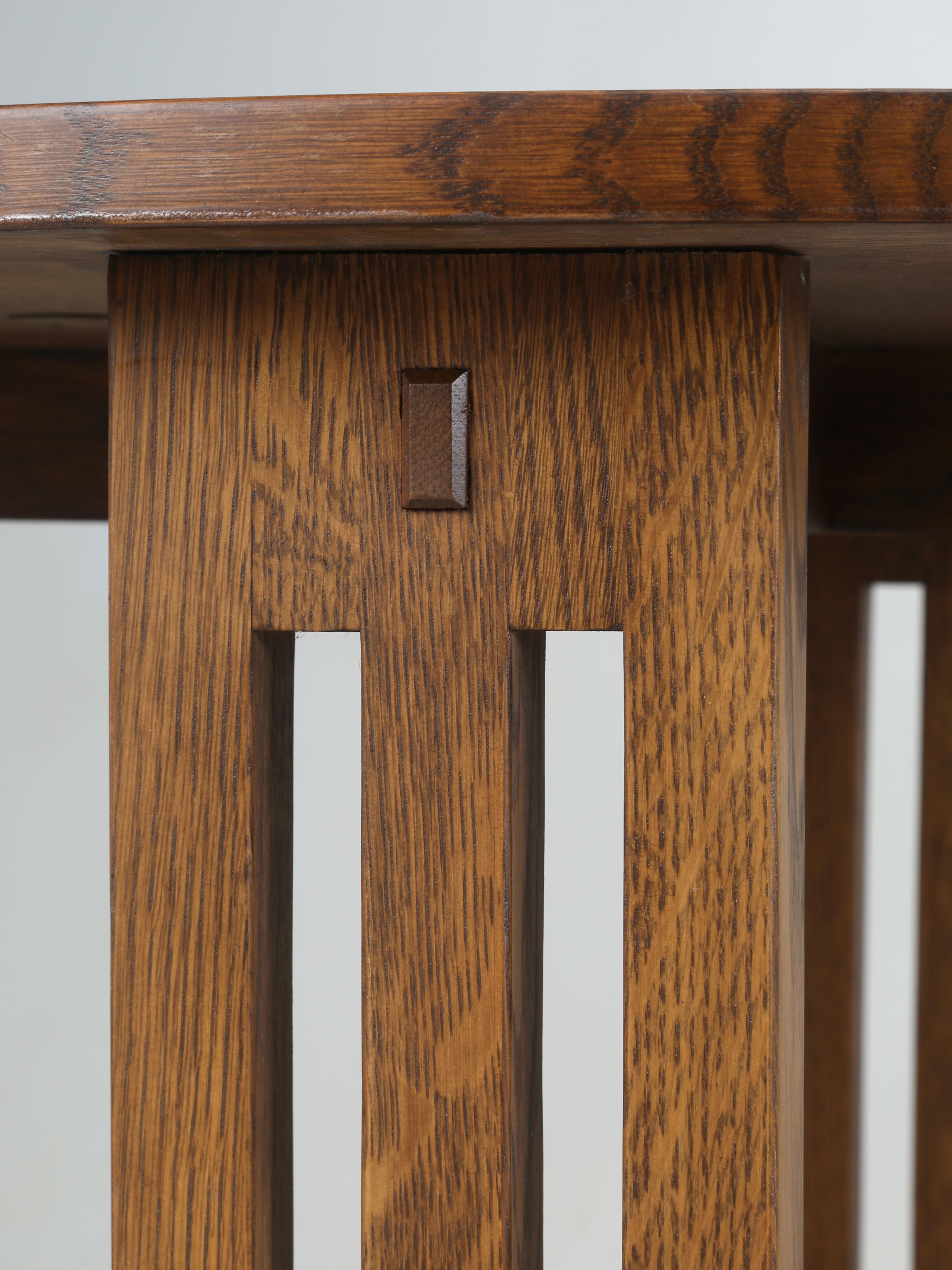 Stickley re-issue of their c1904 Occasional Mission Table or End Table in Oak. For Sale 2