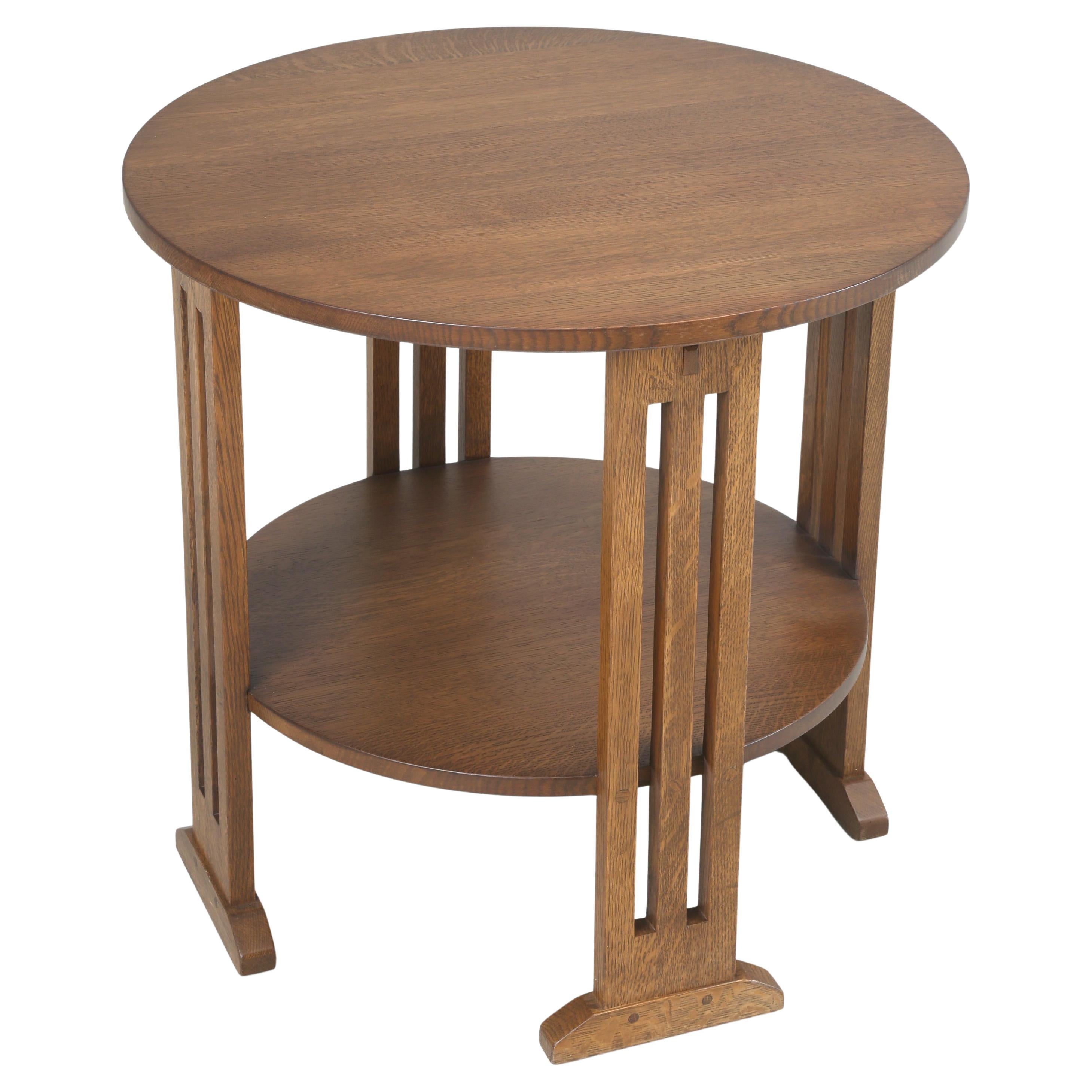 Stickley réédition de sa table Mission ou table d'appoint en chêne de c1904