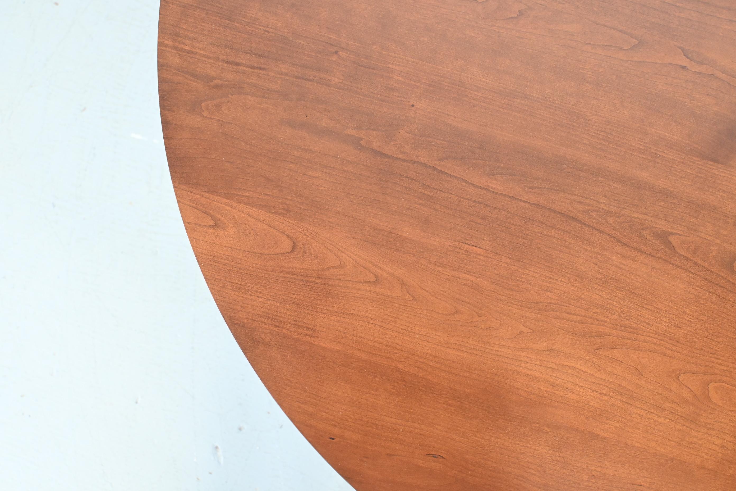 Stickley Round Cherry Mission Style Coffee Table, Newly Refinished 1