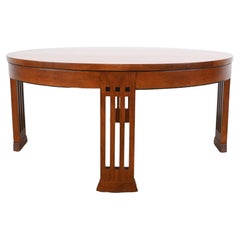 Stickley Round Cherry Mission Style Coffee Table, Newly Refinished