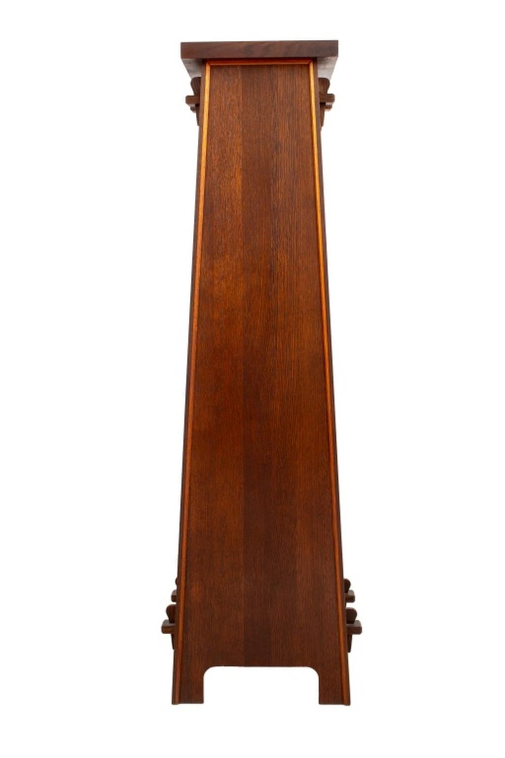 20th Century Stickley Roycroft Oak Magazine Pedestal Bookshelf