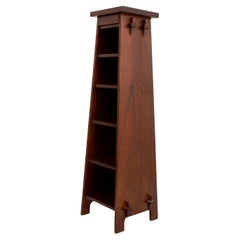 Stickley Roycroft Oak Magazine Pedestal Bookshelf