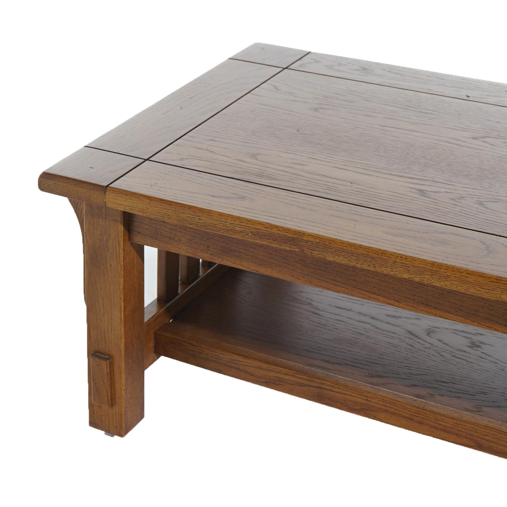 20th Century Stickley School Arts & Crafts Mission Oak Coffee Table 20thC