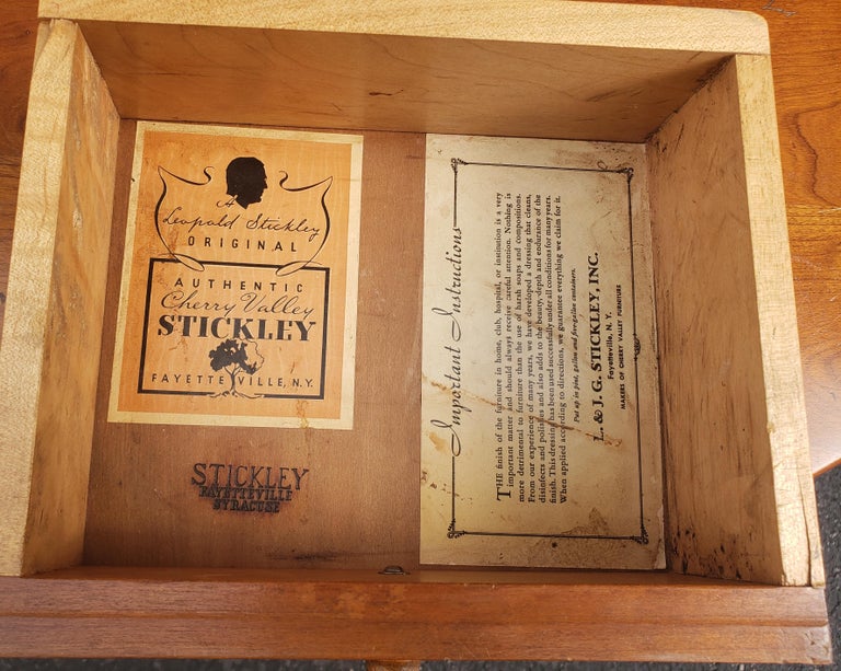 Stickley Single Drawer Cherry Oval Side Table For Sale at 1stDibs