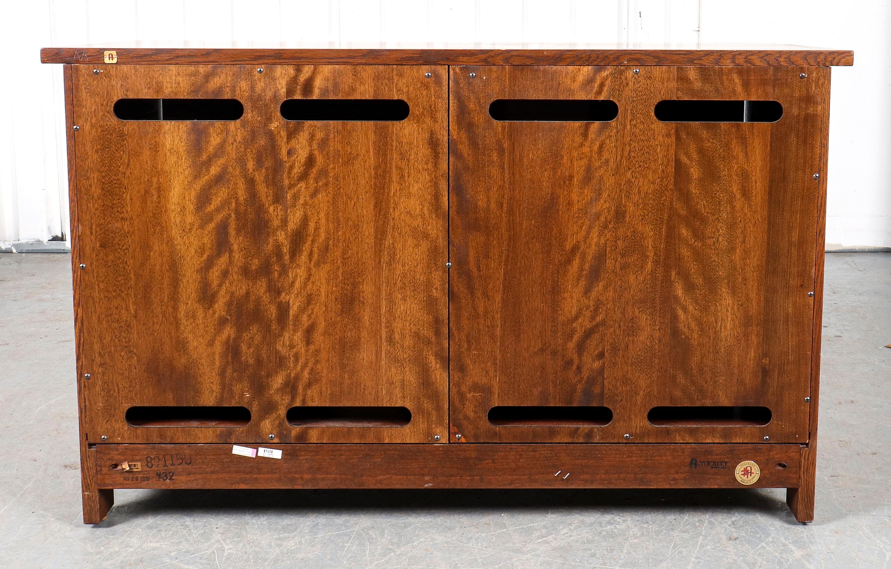 20th Century Stickley Sliding Door Console Cabinet