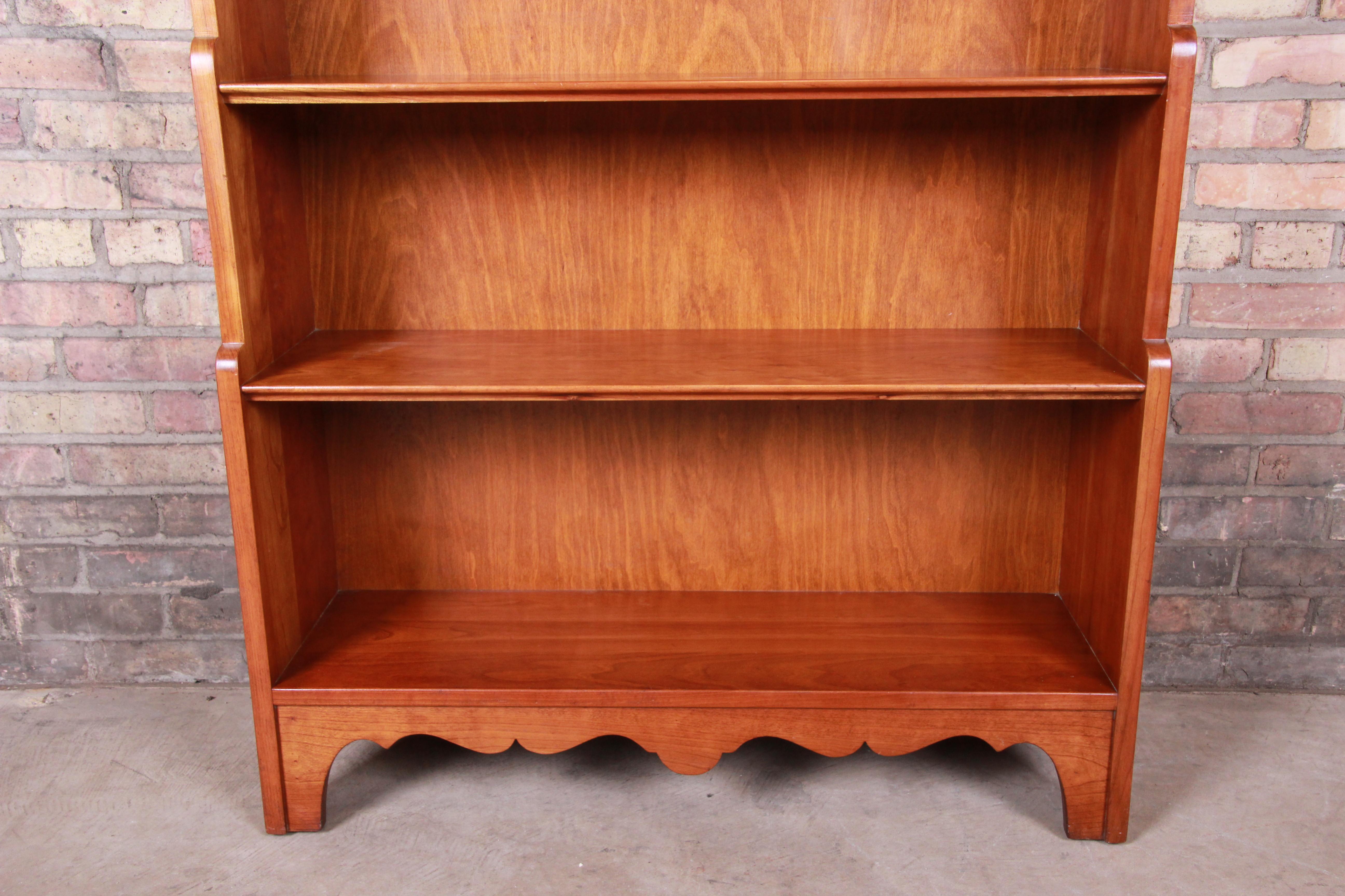 Stickley Solid Cherry Bookcase, 1960 In Good Condition In South Bend, IN