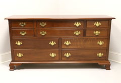 STICKLEY Solid Cherry Chippendale Triple Dresser with Ogee Bracket Feet
