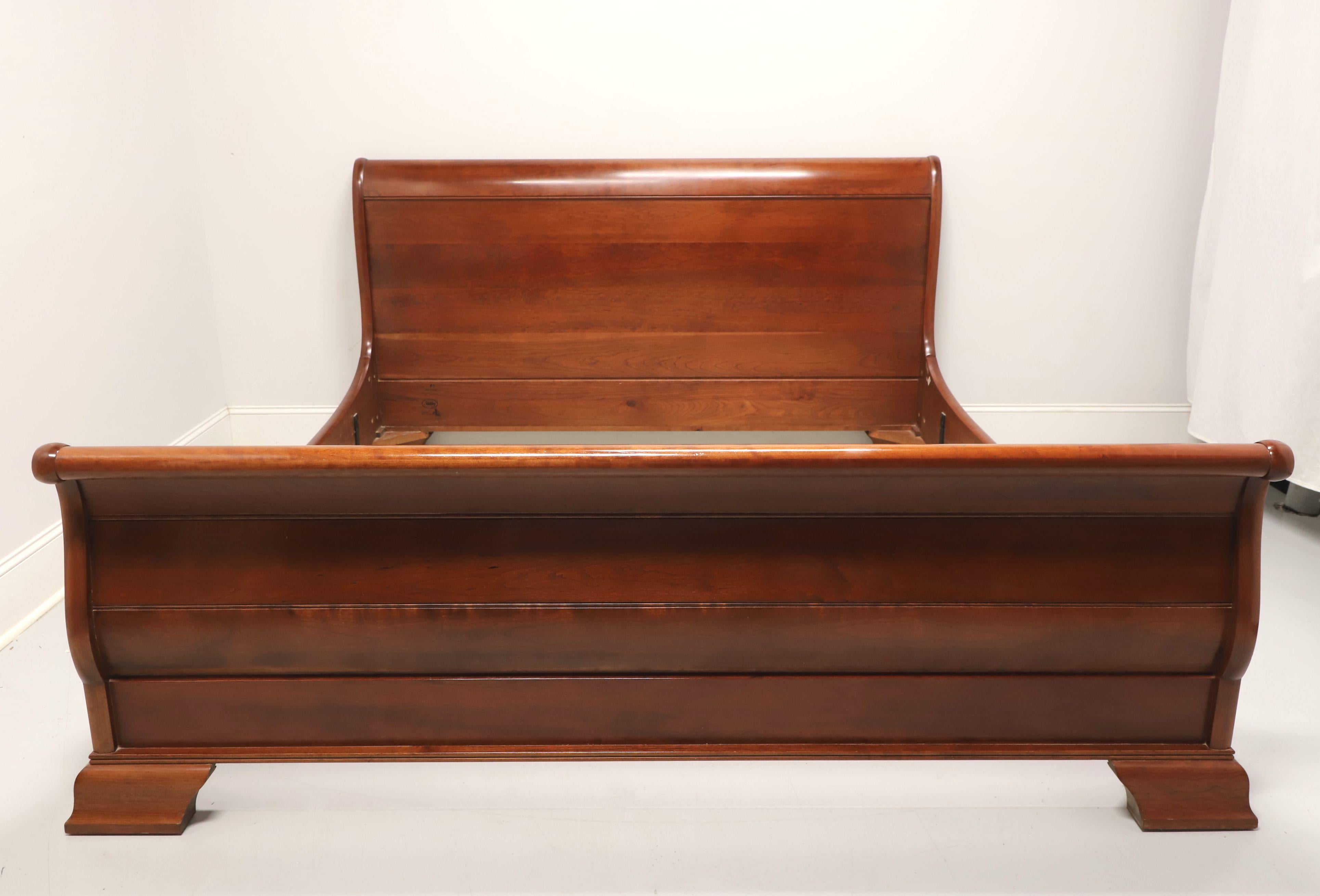 American Empire STICKLEY Solid Cherry Empire Style King Size Sleigh Bed