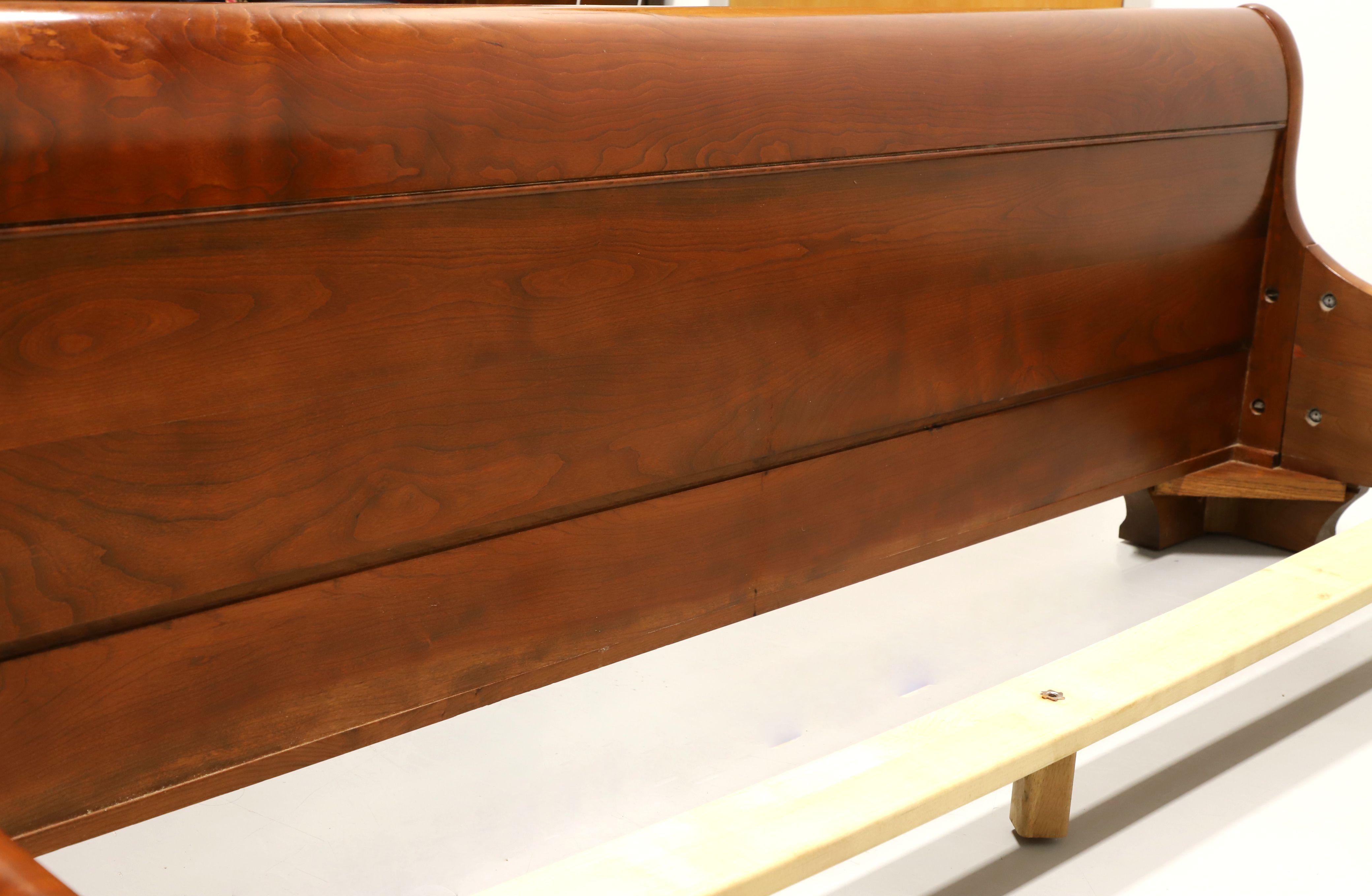 STICKLEY Solid Cherry Empire Style King Size Sleigh Bed In Good Condition In Charlotte, NC