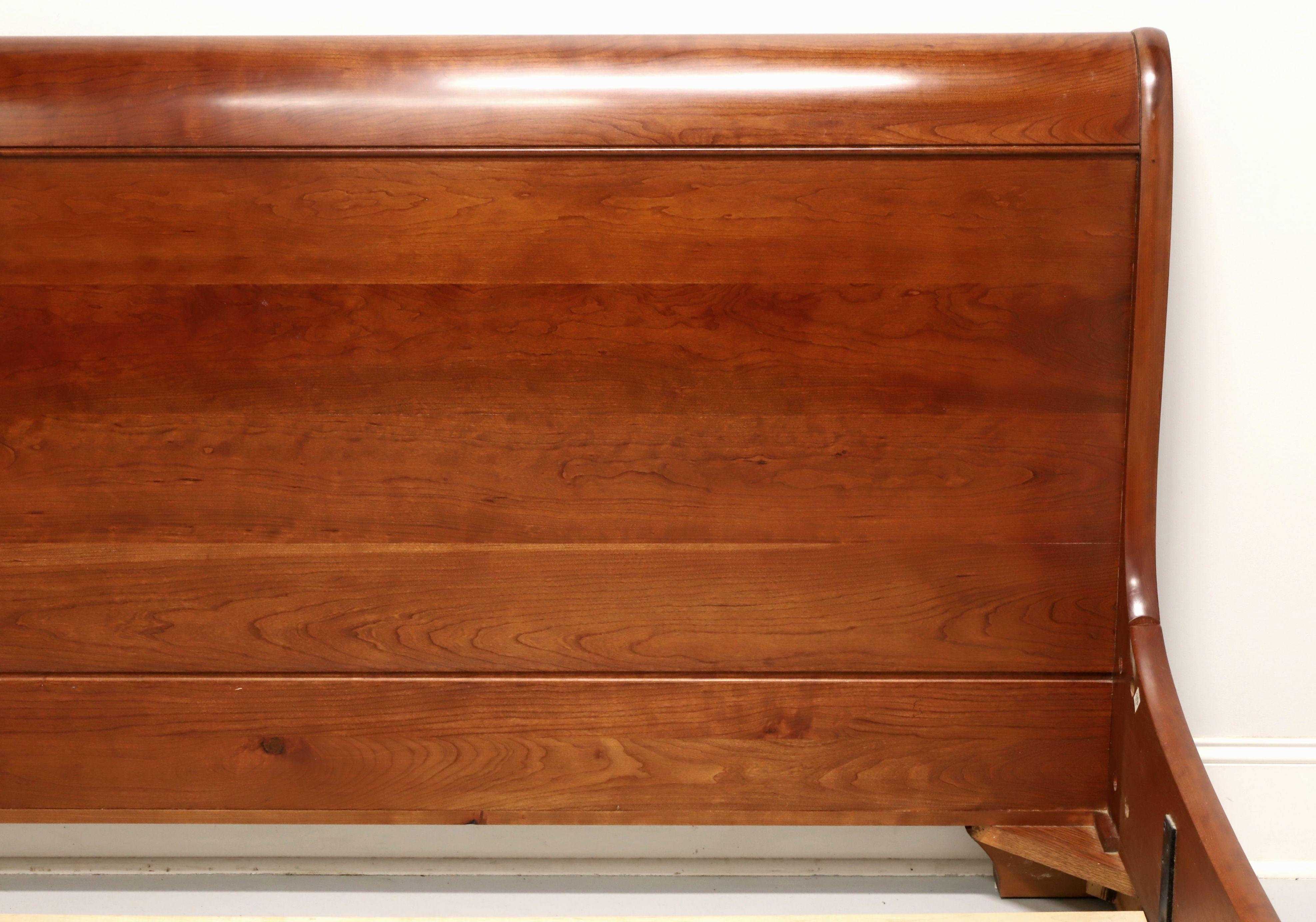 STICKLEY Solid Cherry Empire Style King Size Sleigh Bed 1