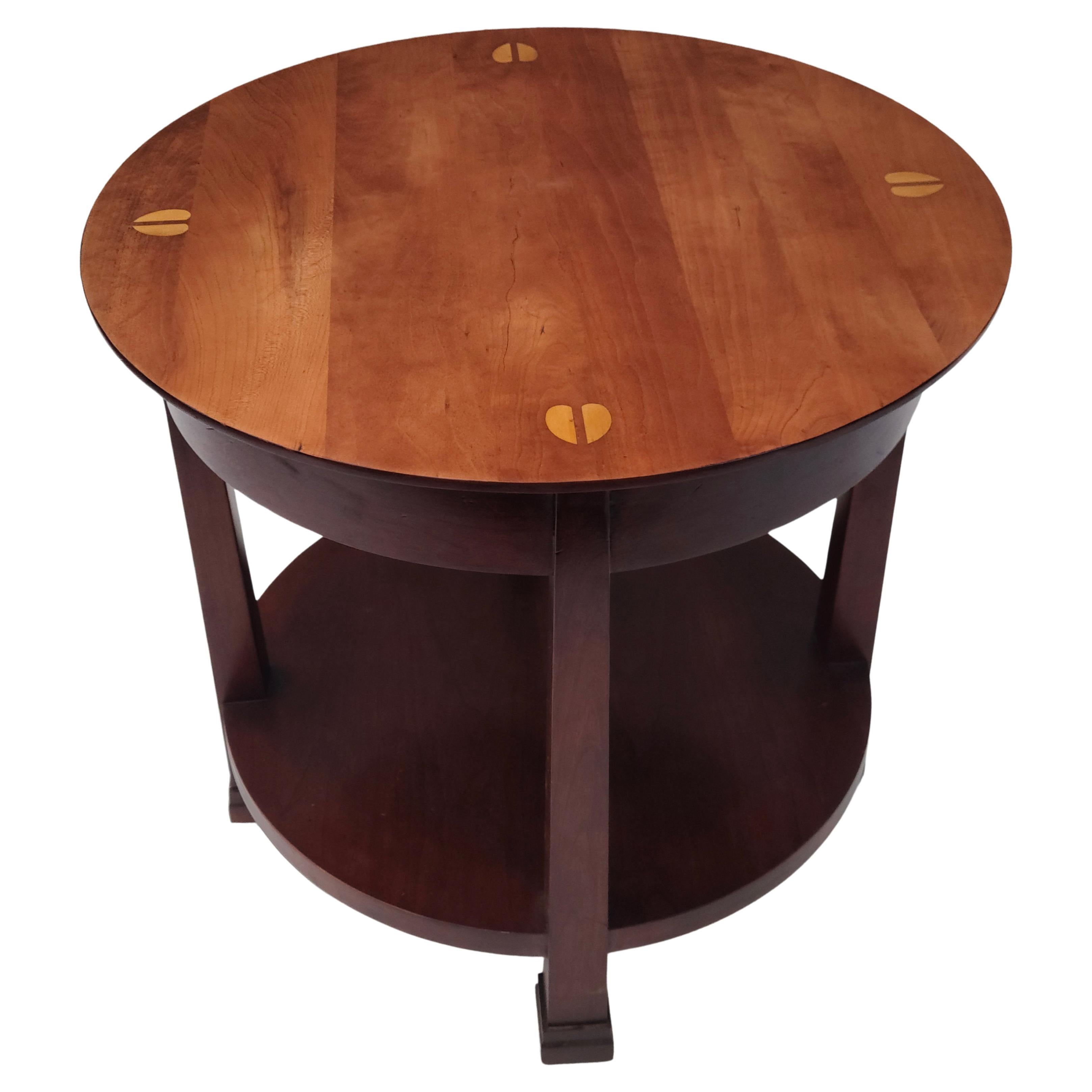 Stickley Solid Cherry Inlay Top Center Table Contemporary 5