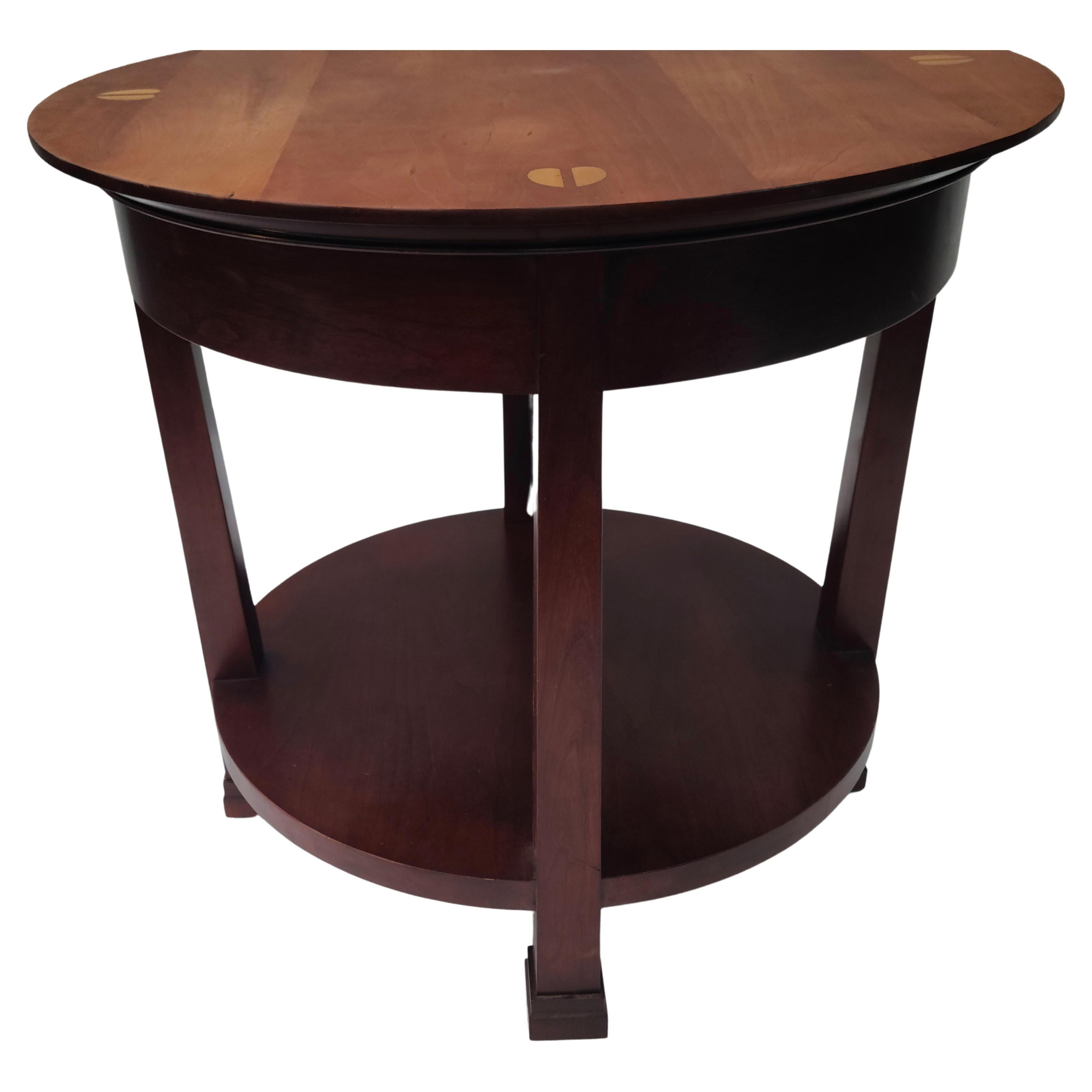 Stickley Solid Cherry Inlay Top Center Table Contemporary 6