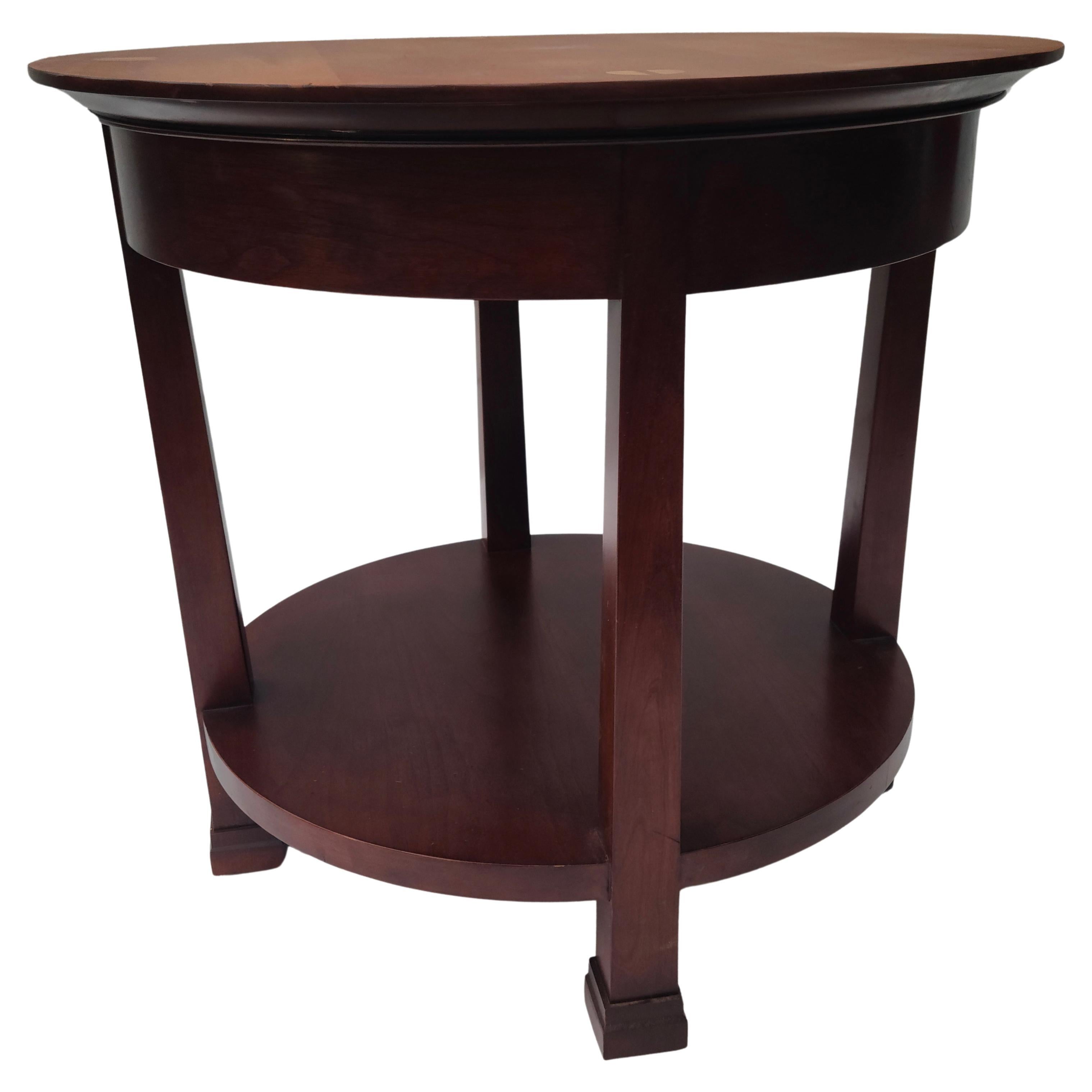 Stickley Solid Cherry Inlay Top Center Table Contemporary 7