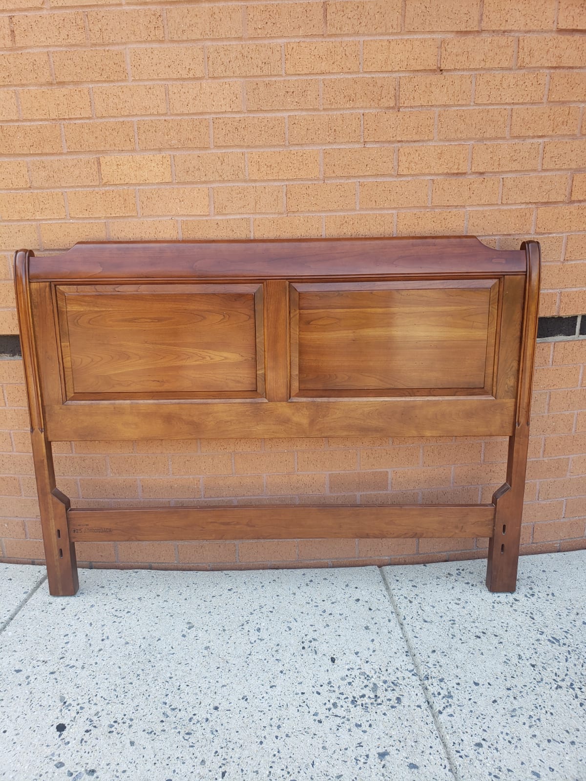 A federal style, solid cherry full size Headboard in very good condition by Stickley. Measures 56.5