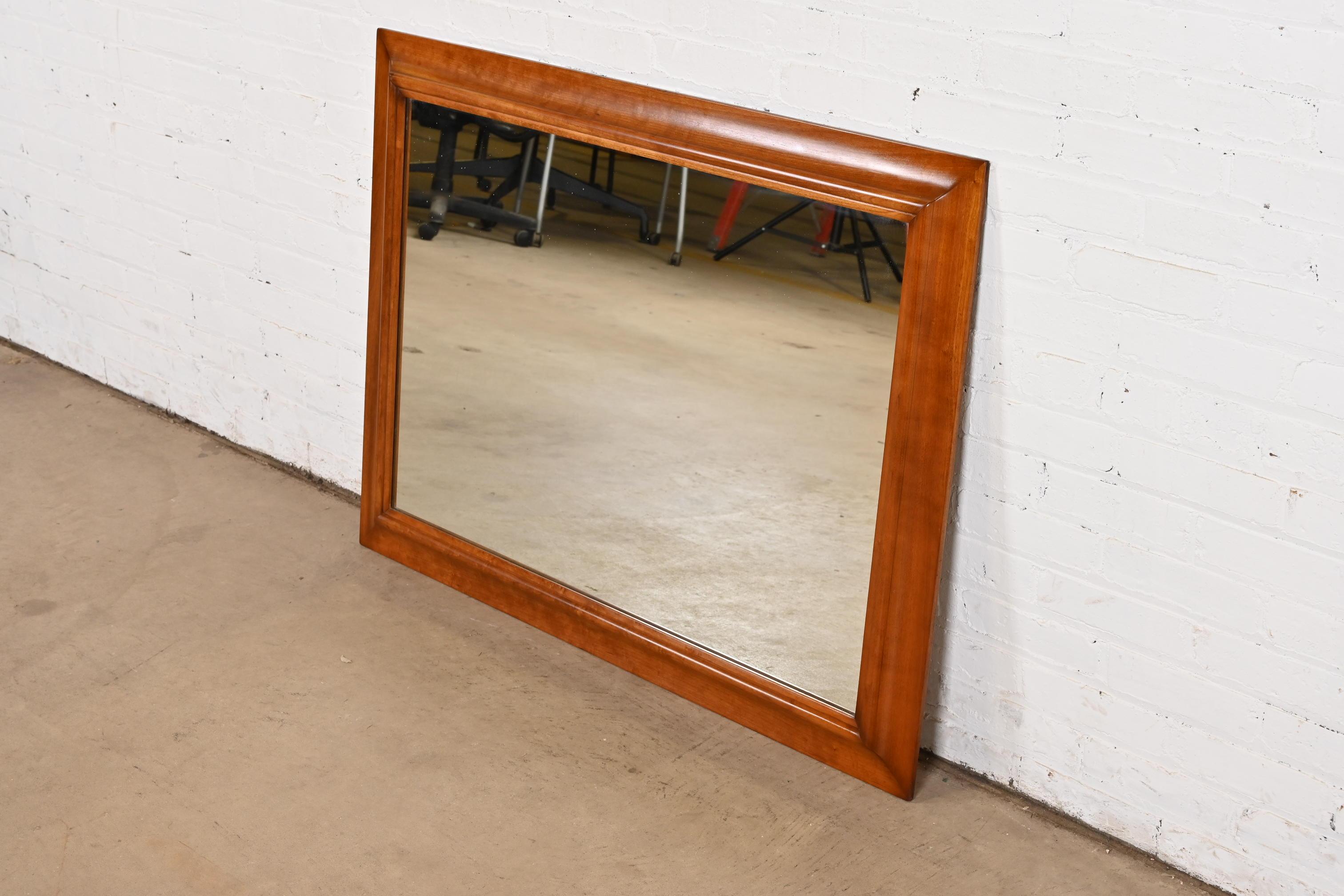 Stickley Solid Cherry Wood Framed Wall Mirror, 1956 In Good Condition In South Bend, IN