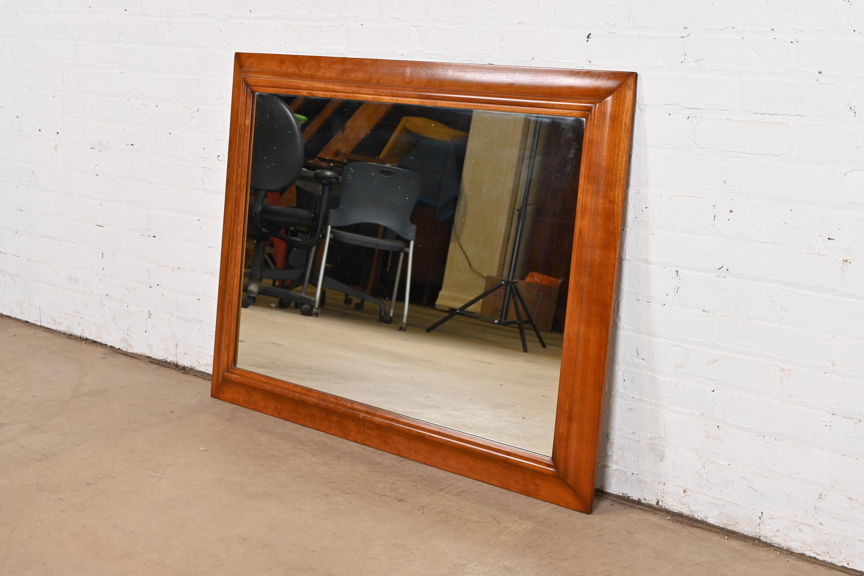 Mid-20th Century Stickley Solid Cherry Wood Framed Wall Mirror, 1956