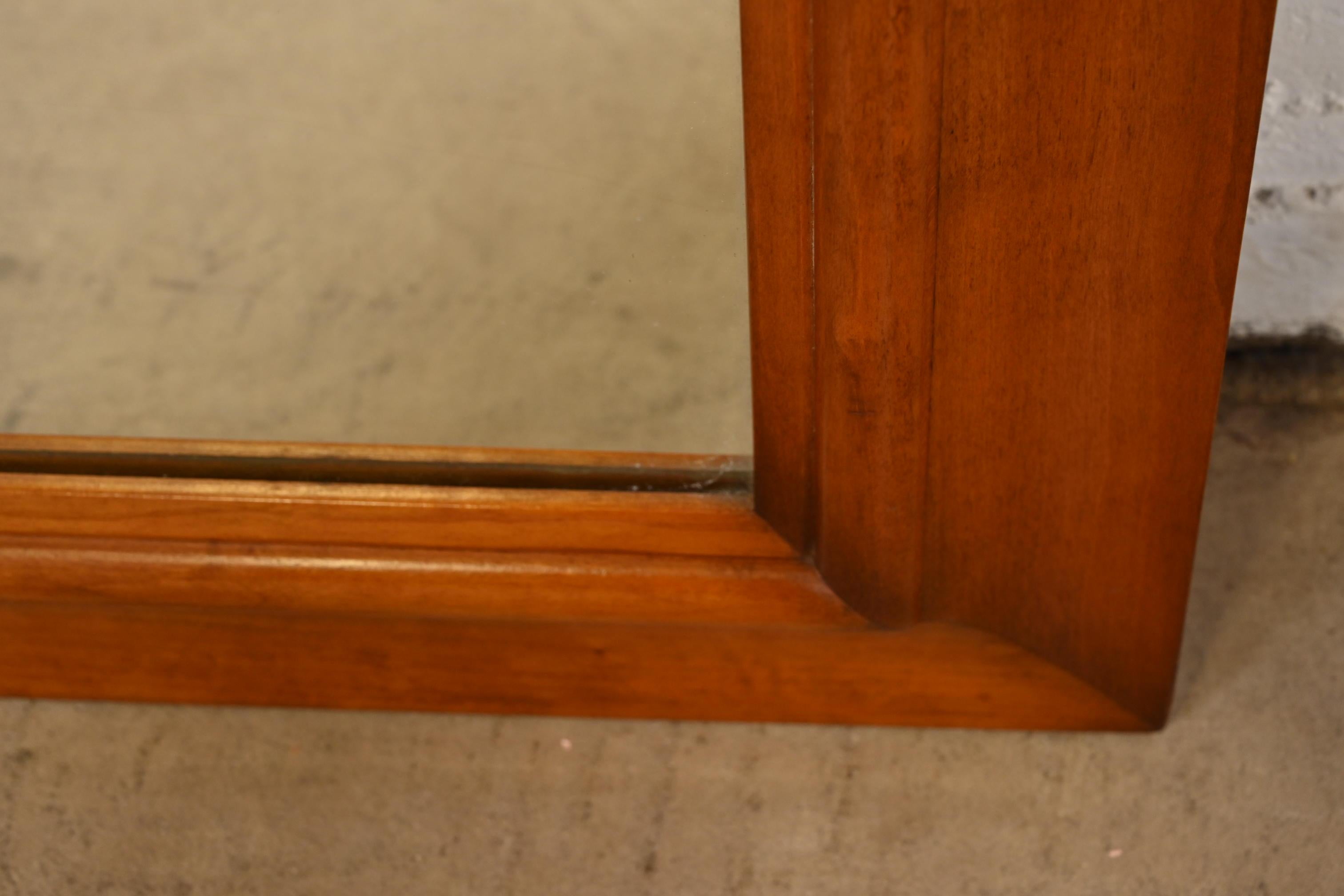 Stickley Solid Cherry Wood Framed Wall Mirror, 1956 3