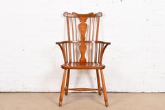 Stickley Solid Cherry Wood Spindle Back Windsor Armchair, 1960