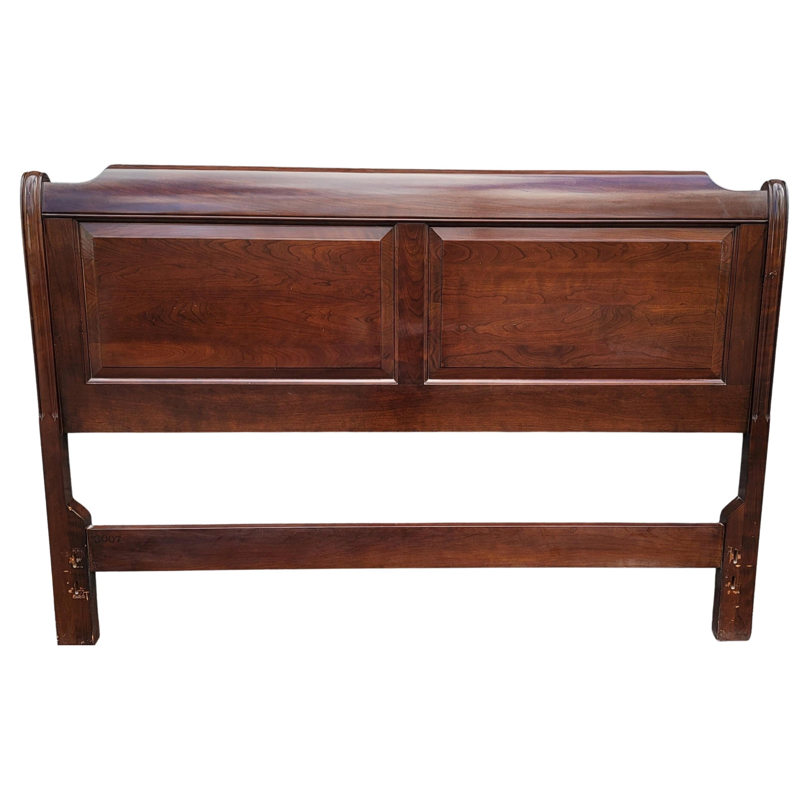Stickley Solid Dark Cherry Panels Full Size Headboard For Sale