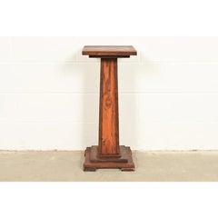Stickley Style Antique Mission Arts & Crafts Pine Pedestal Table, Circa 1910
