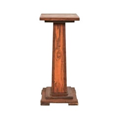 Mesa de pedestal de pino antigua estilo Stickley Mission Arts & Crafts, circa 1910