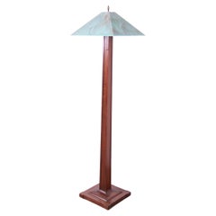 Stickley Style Arts & Crafts Oak and Copper Floor Lamp