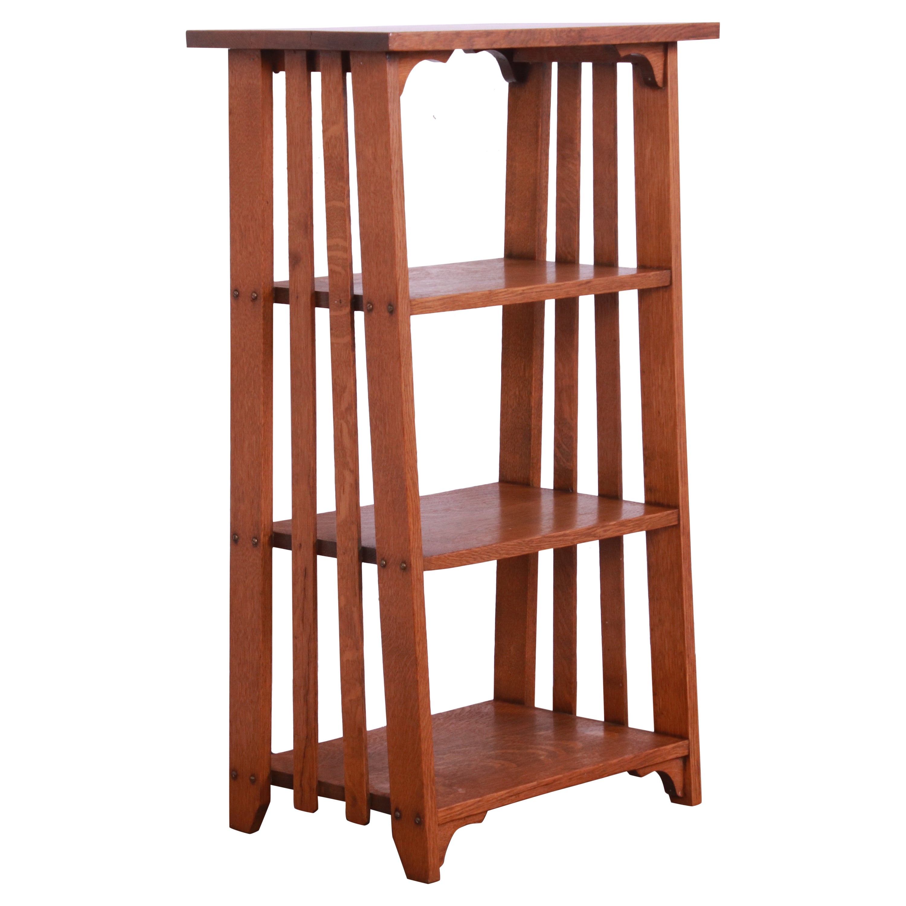 Stickley Style Mission Oak Arts & Crafts Book Shelf, circa 1900