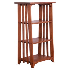Stickley Style Mission Oak Arts & Crafts Book Shelf, circa 1900