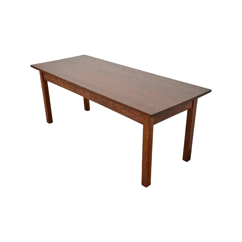 Stickley Style Mission Oak Arts 
Crafts Dining Table, Newly Refinished im Angebot