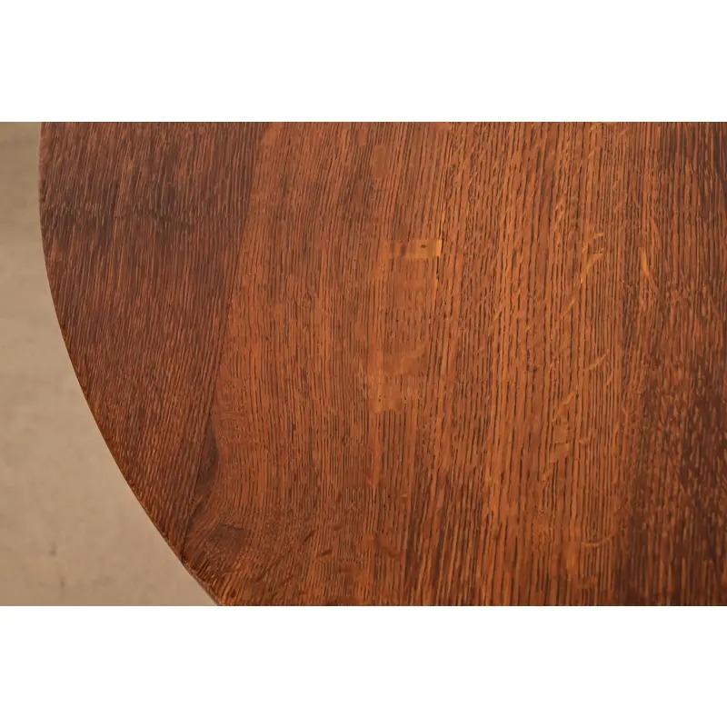 Table de salle à manger à rallonge en Oak Arts & Crafts de style Mission Stickley en vente 4