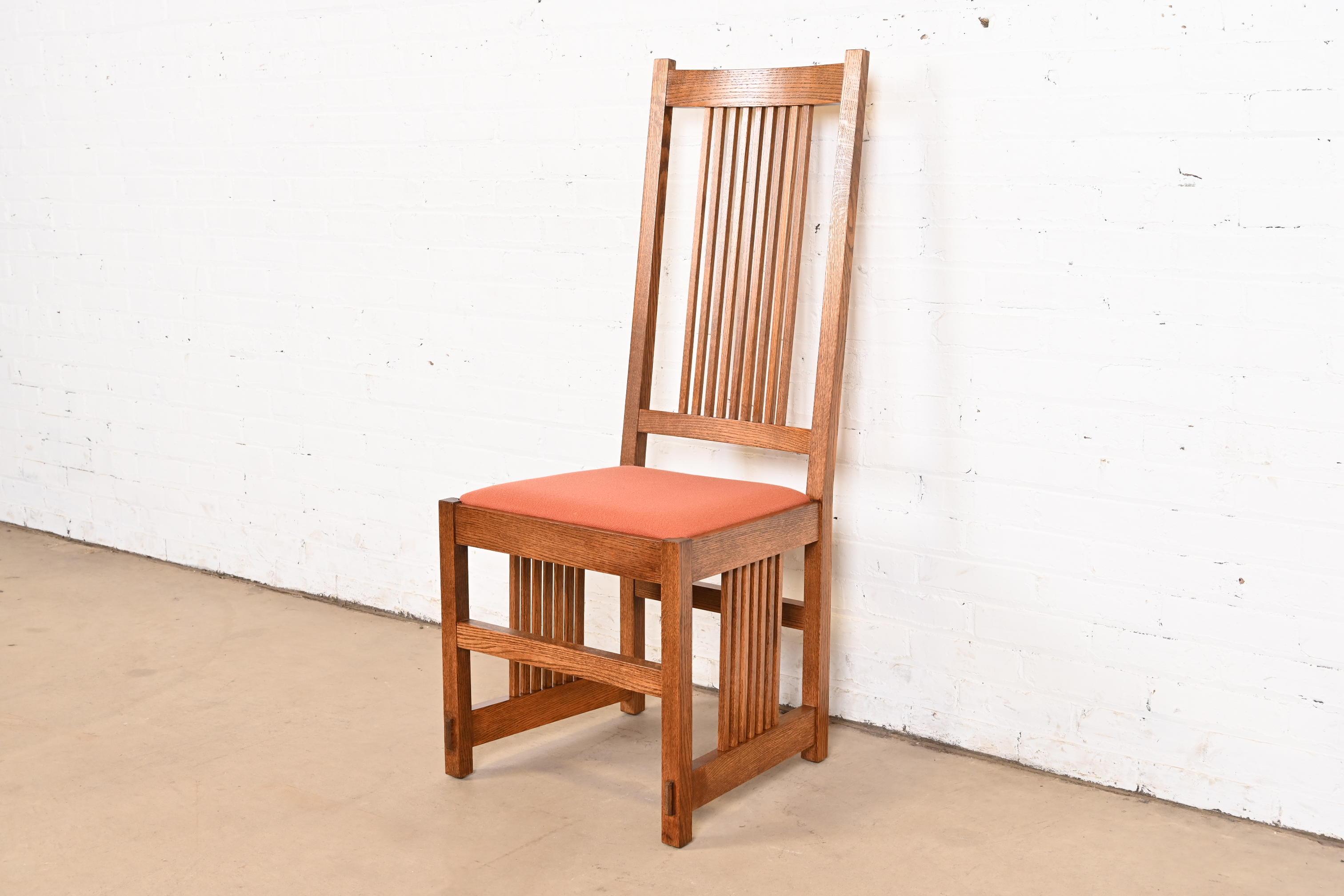 Sillas de Comedor de Husillo Alto Estilo Stickley Mission Oak Arts & Crafts 2