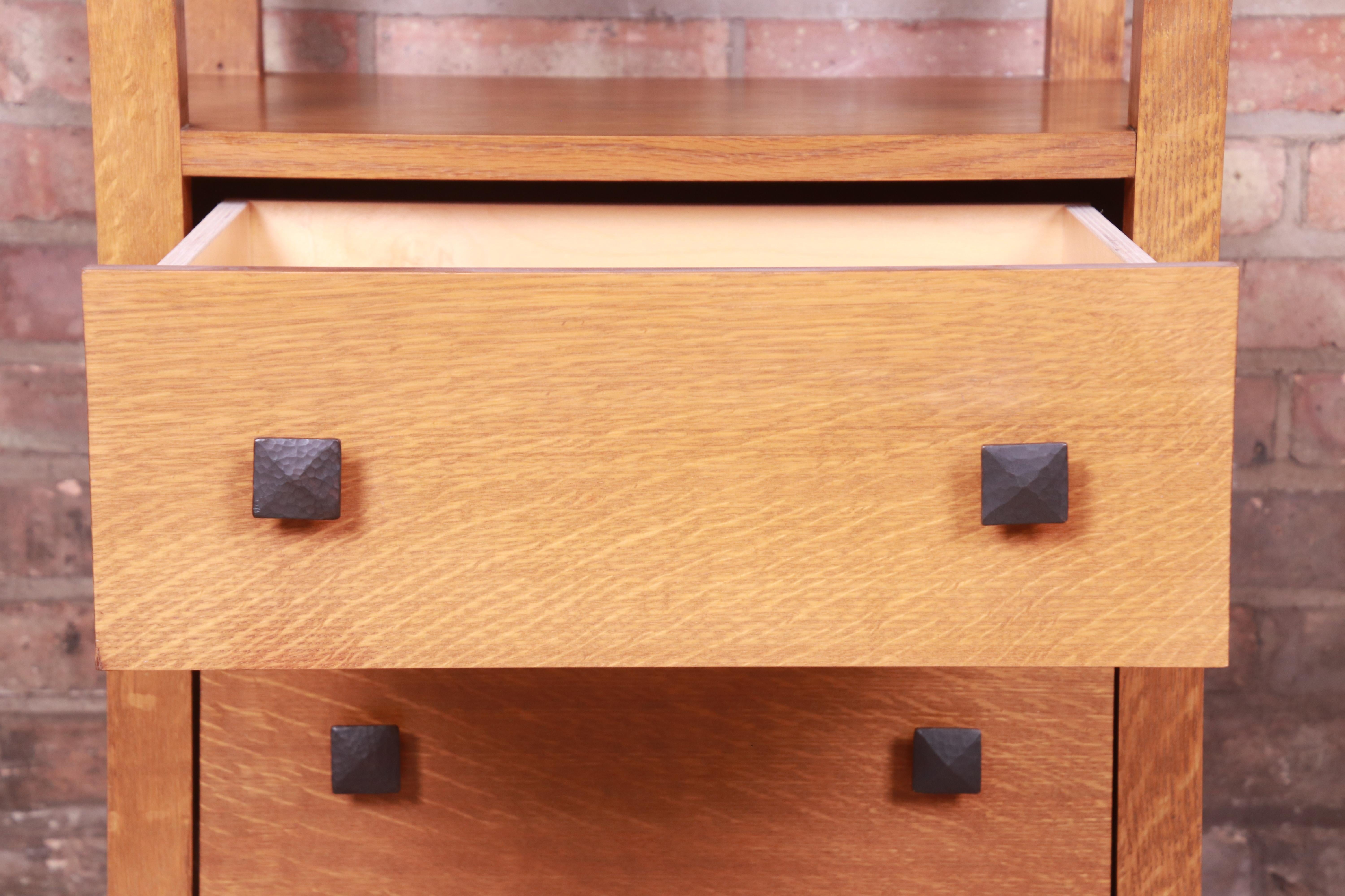 Stickley Style Mission Oak Arts & Crafts Nightstand 4