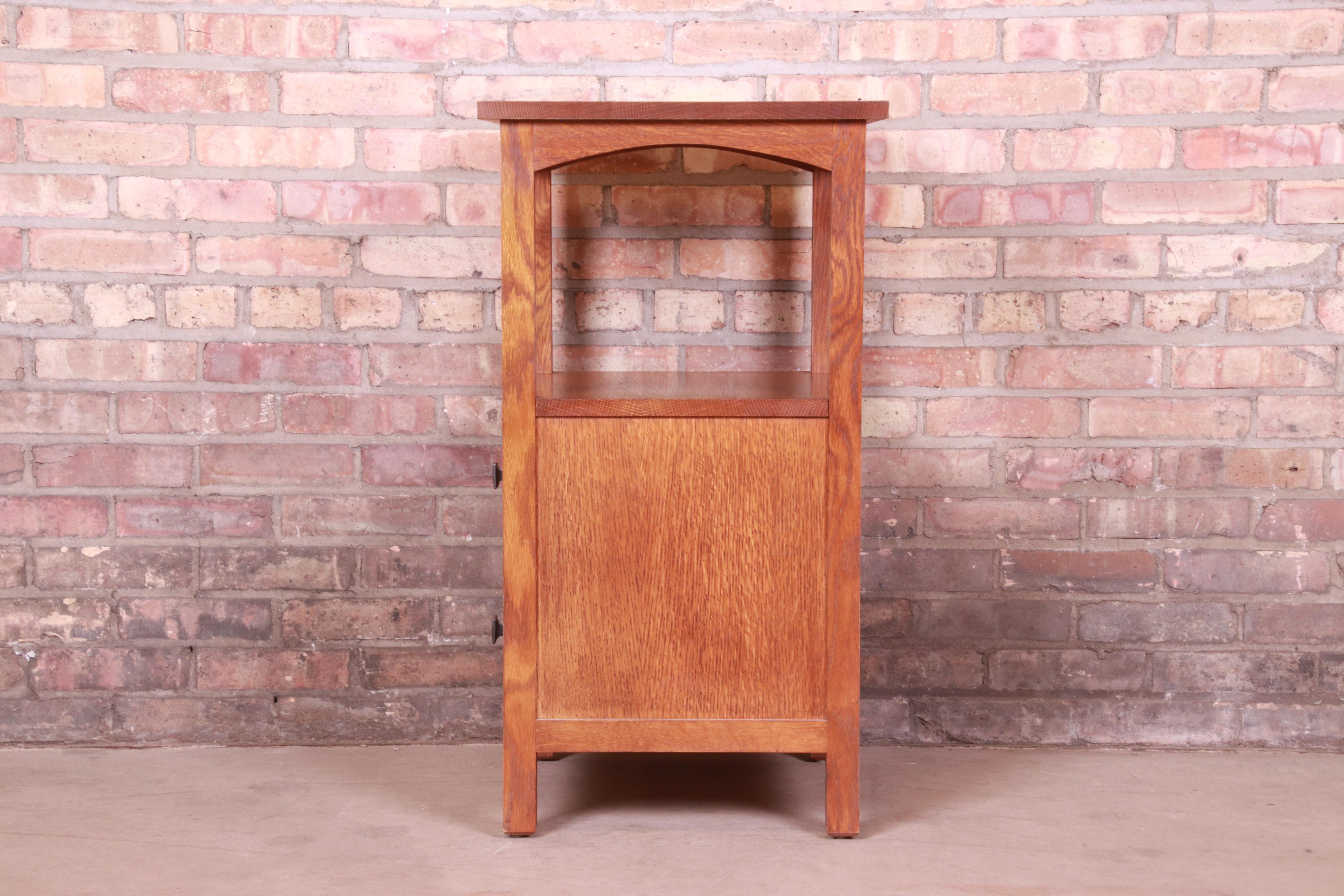 Stickley Style Mission Oak Arts & Crafts Nightstand 7