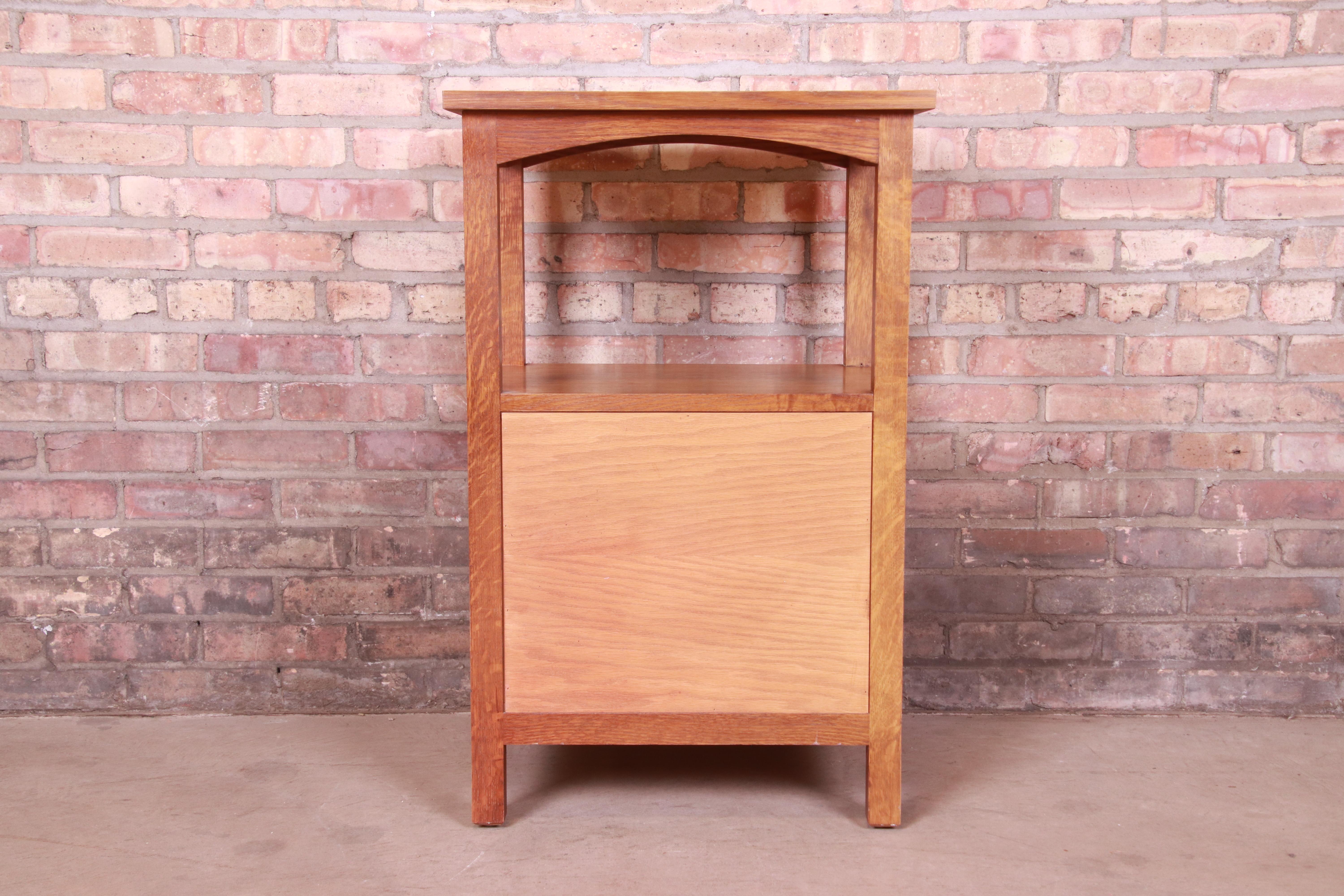 Stickley Style Mission Oak Arts & Crafts Nightstand 8