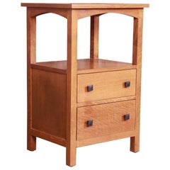 Retro Stickley Style Mission Oak Arts & Crafts Nightstand