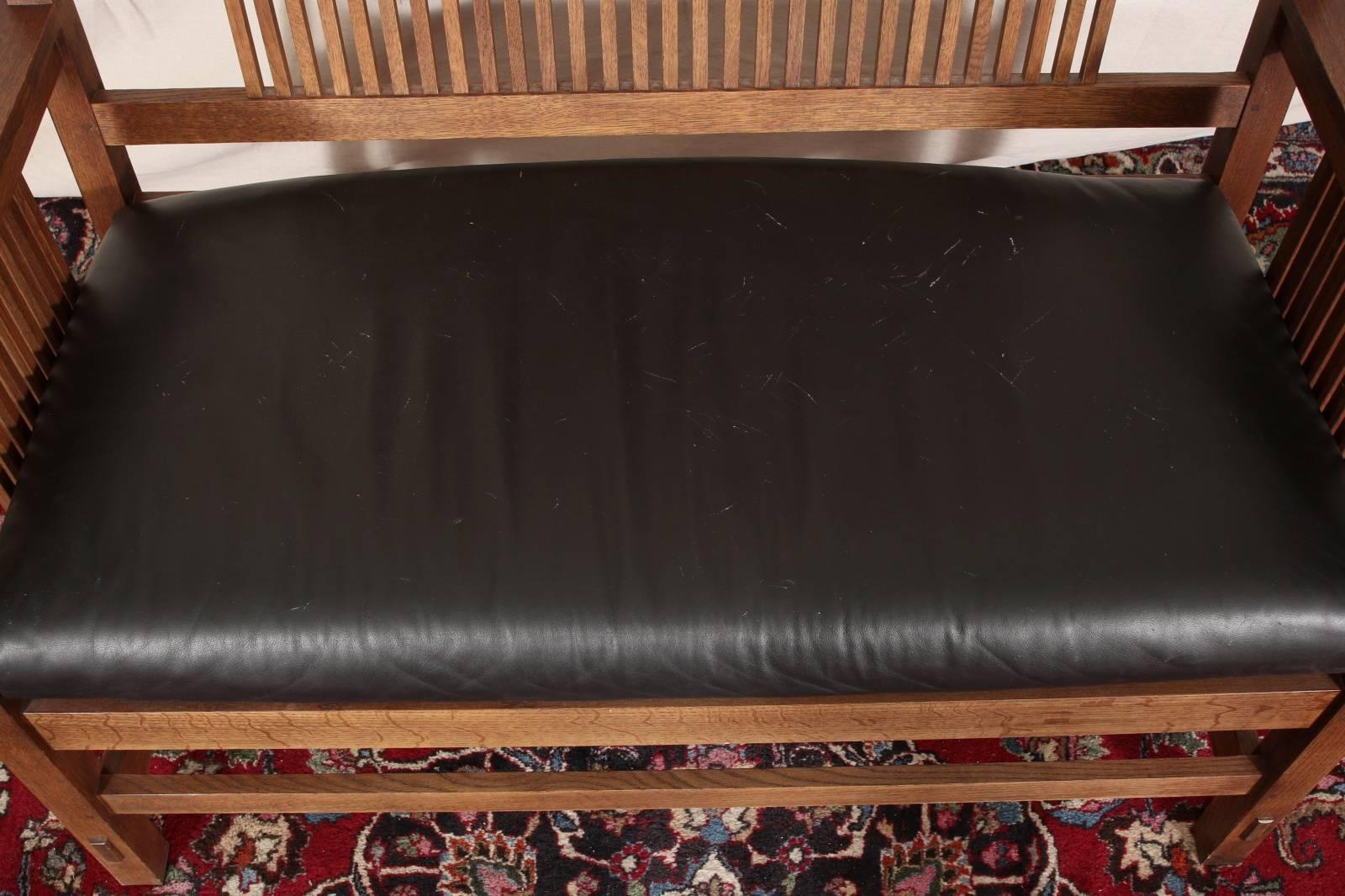 20th Century Stickley Tall Back Settee