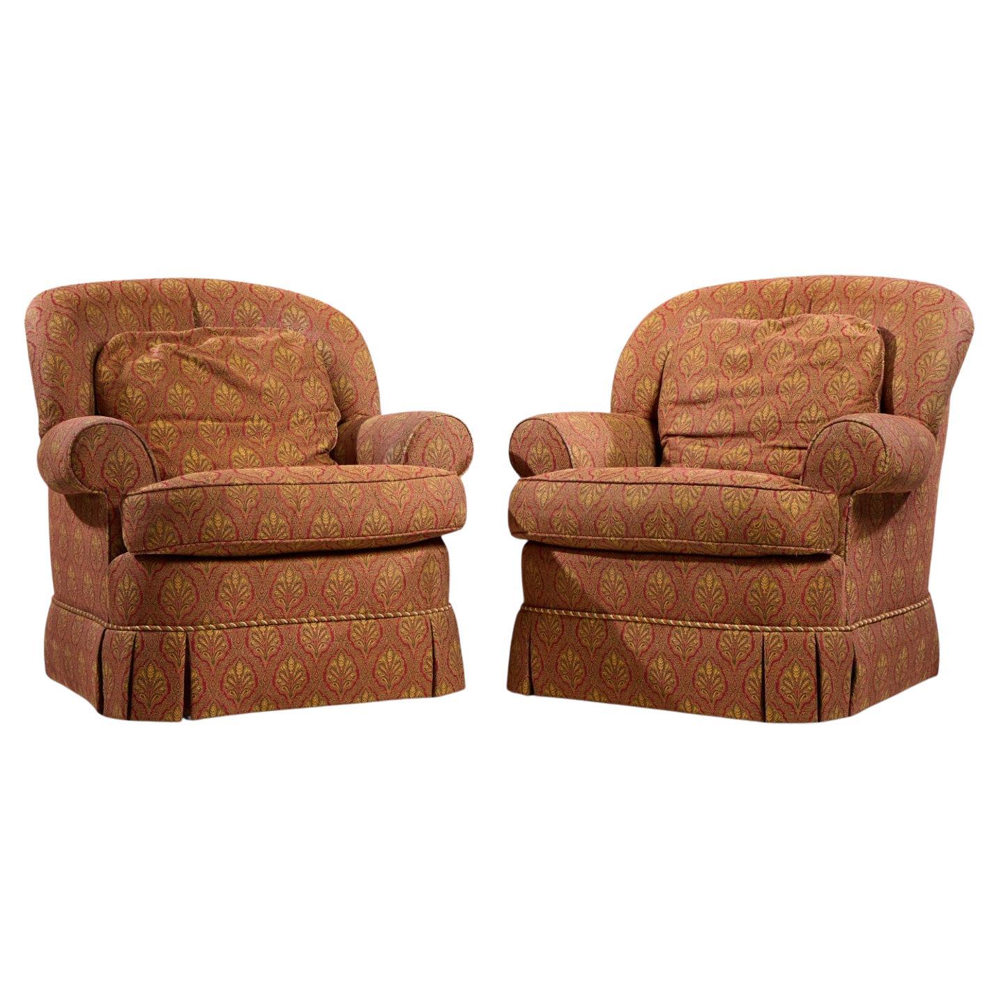 Chaises longues tapissées Stickley - Paire en vente