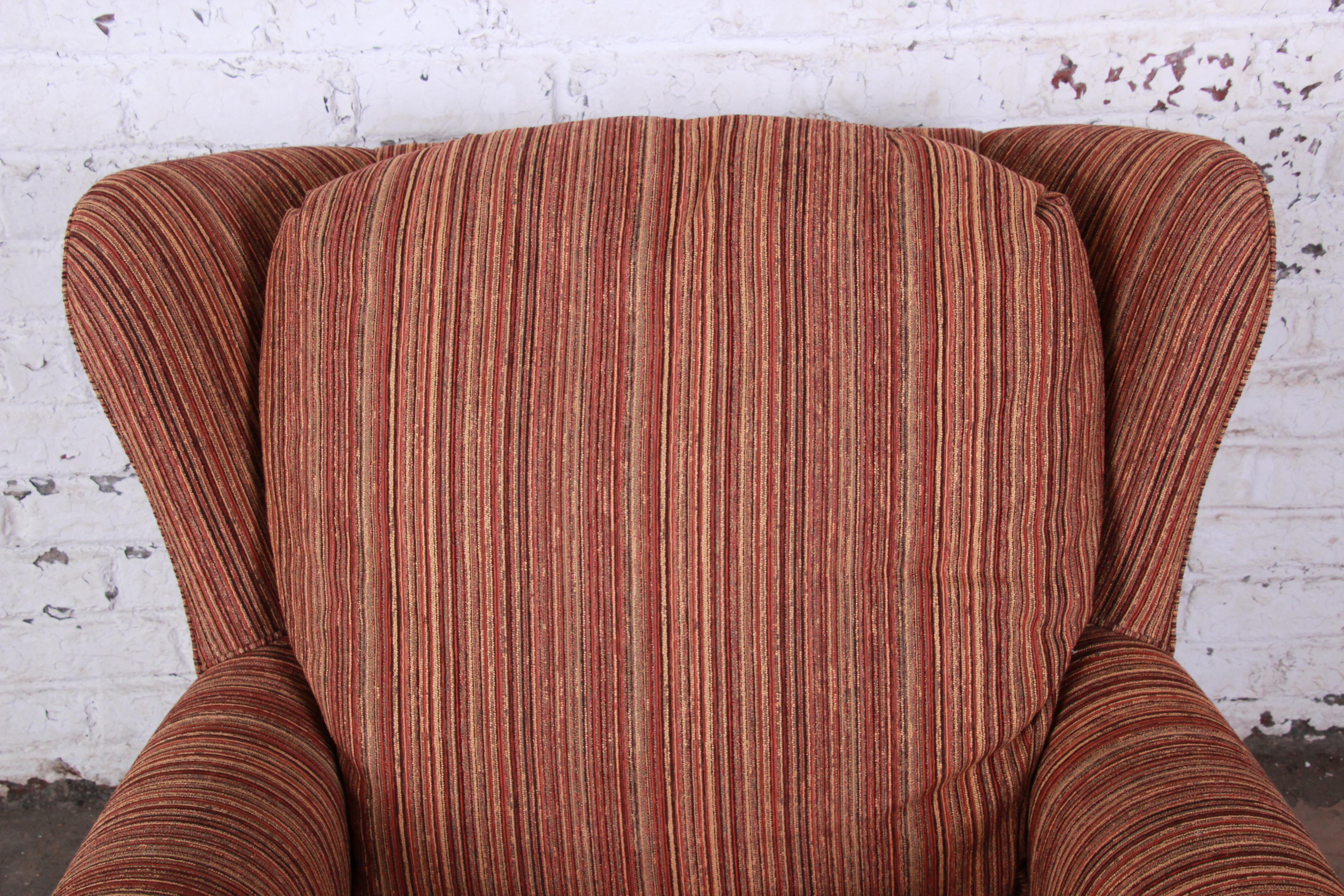 Stickley Wingback Lounge Chair In Good Condition In South Bend, IN