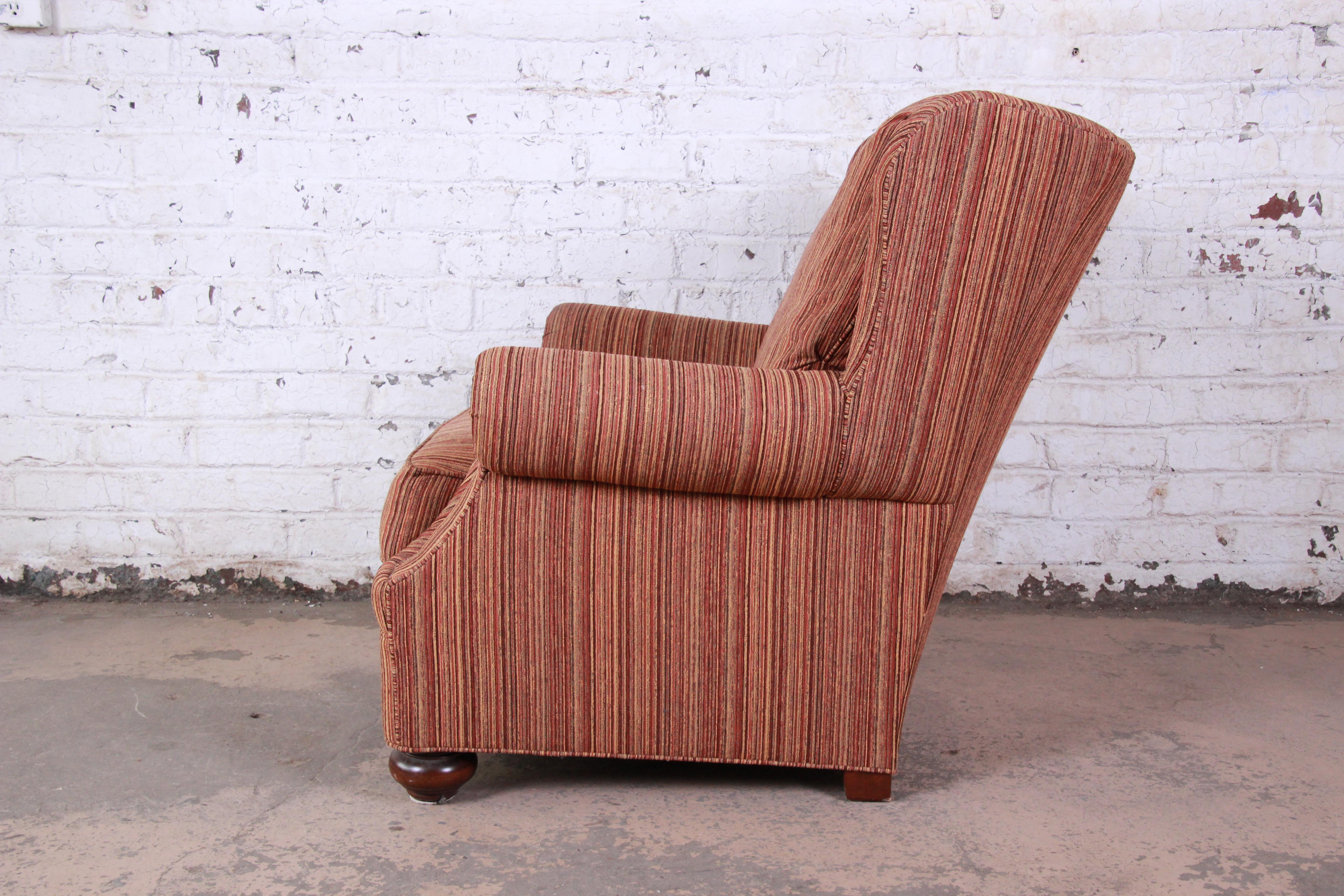 Upholstery Stickley Wingback Lounge Chair