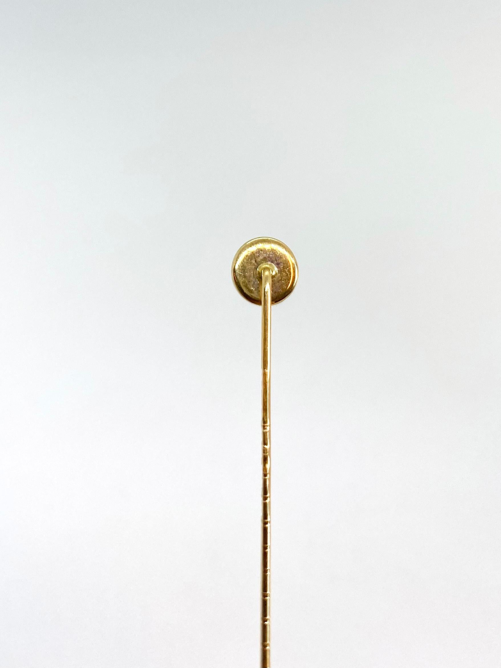 Modernist Stickpin 18 Karat Gold ALTON Sweden For Sale