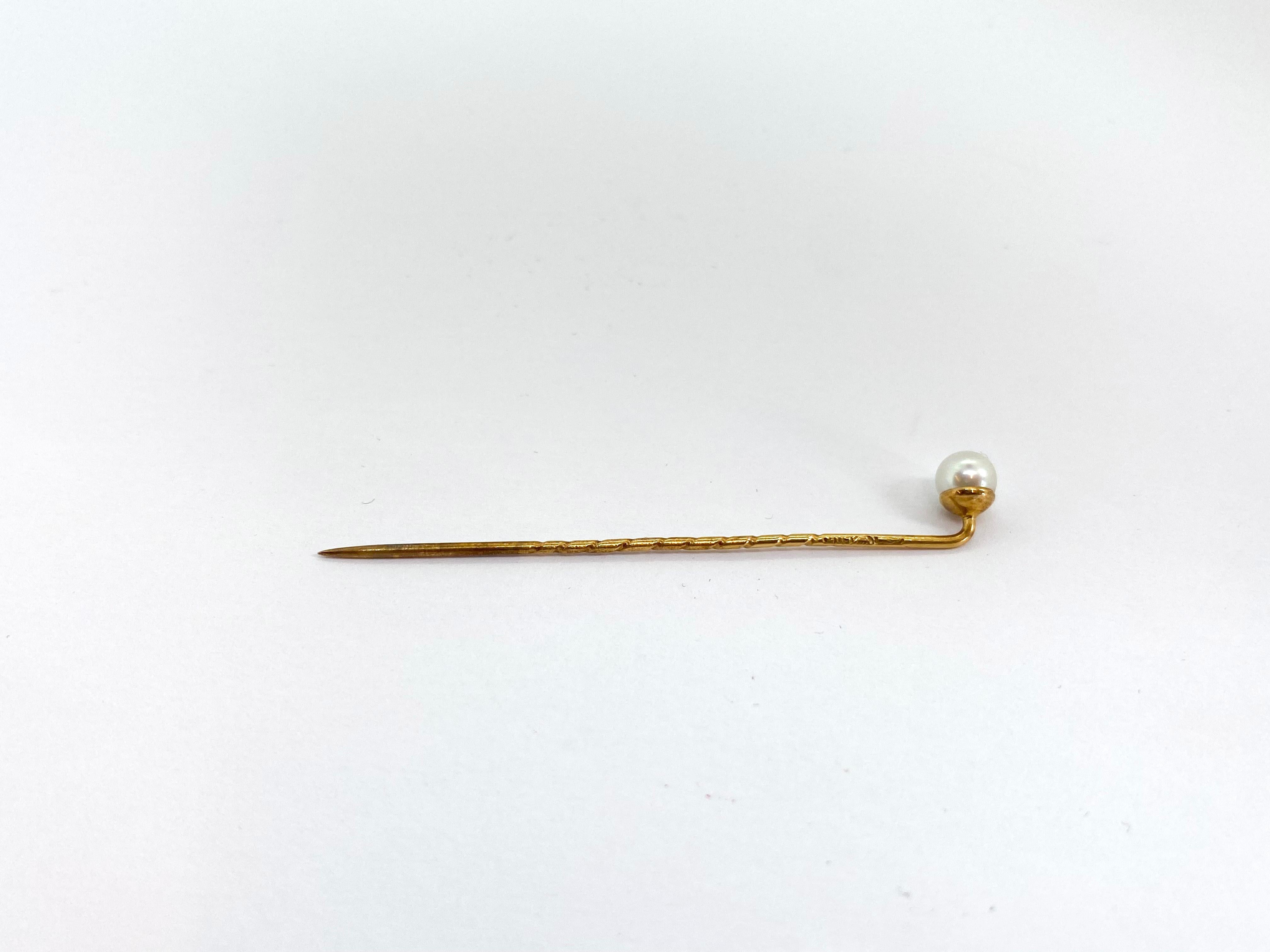 Stickpin Gold and Pearl Finland For Sale 1