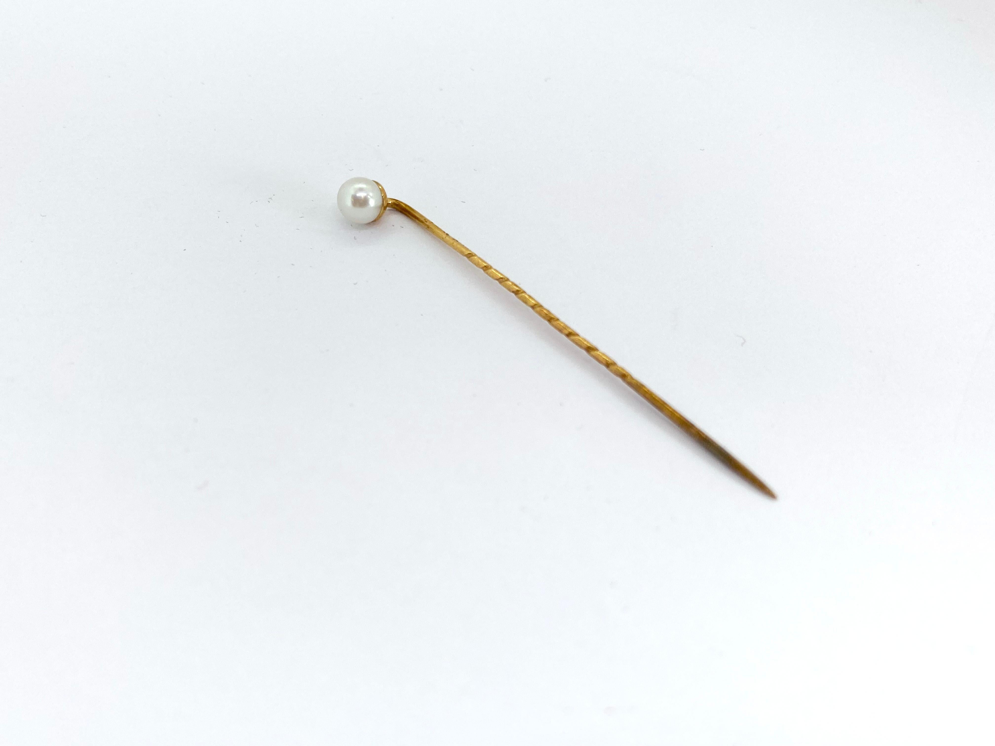 Stickpin Gold and Pearl Finland For Sale 2